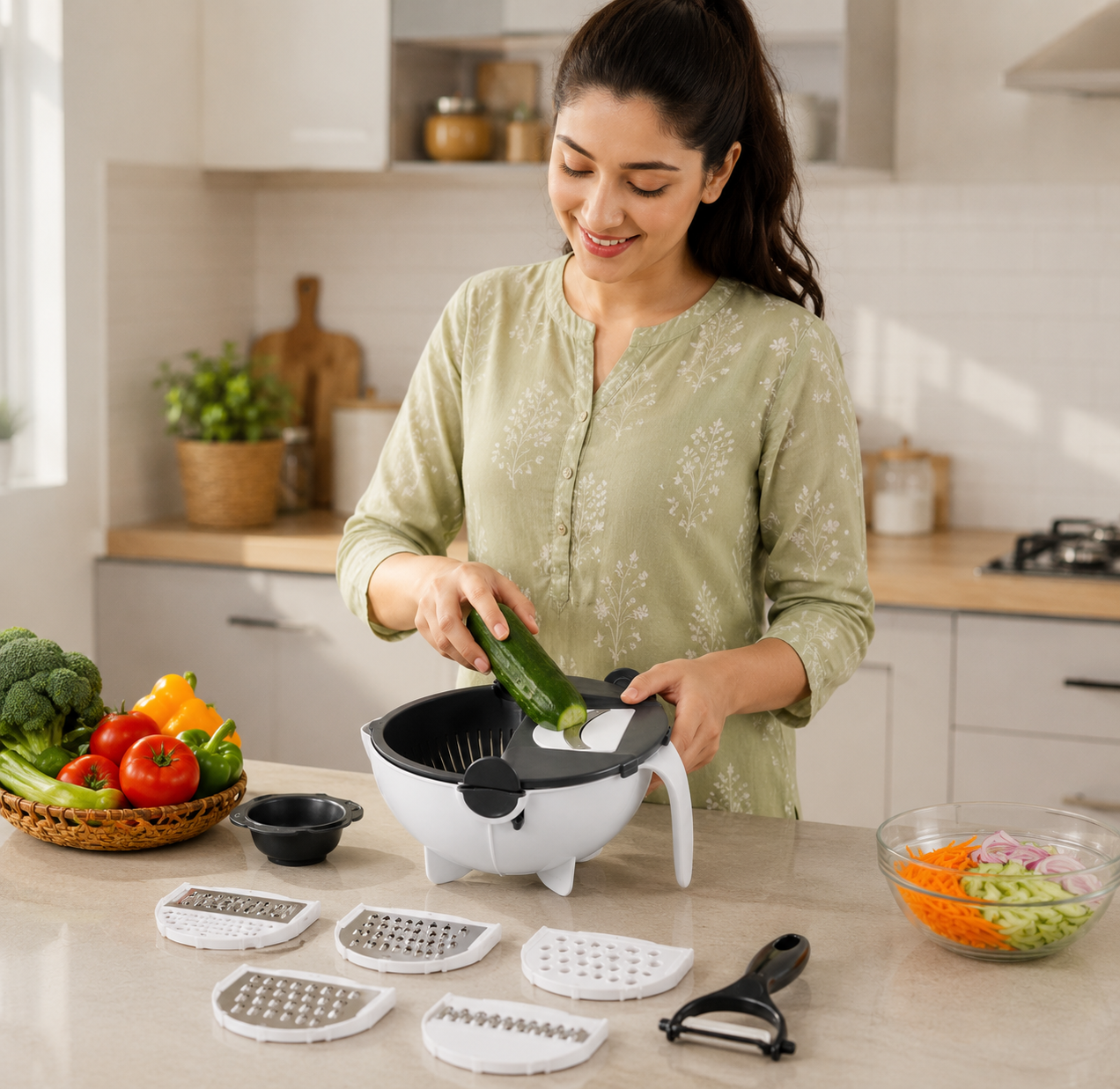 Multifunctional Vegetable Chopper (9 In 1)