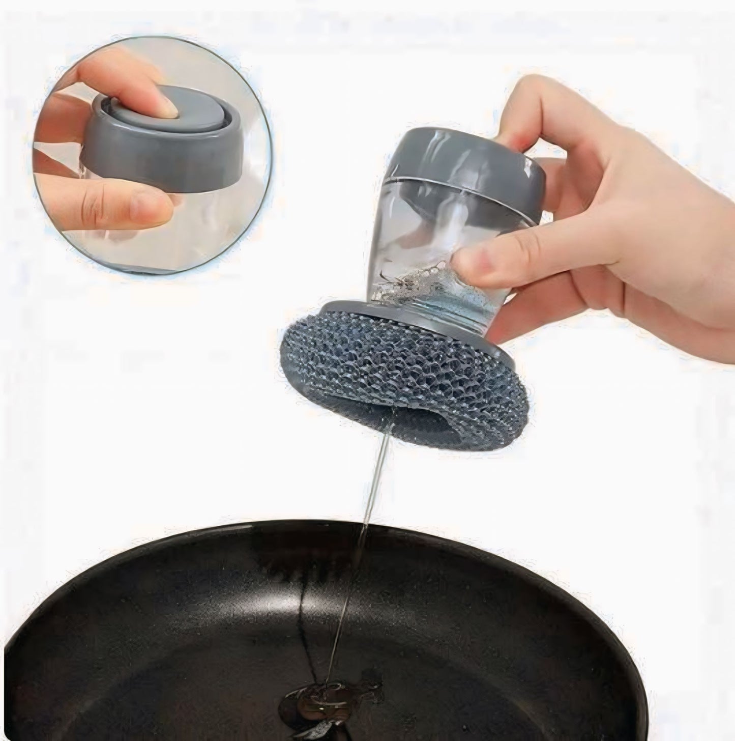 2 In 1 Liquid Soap Dispensing Brush (Pack of 2)