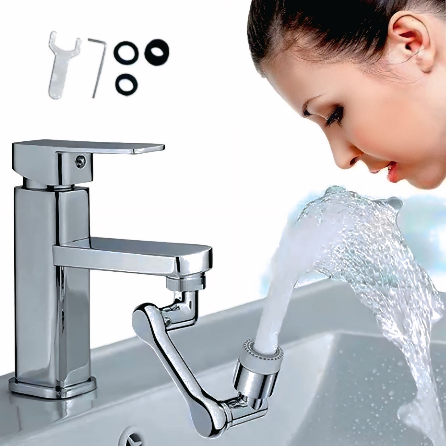 2 Mode Splash Filter Kitchen Tap Extended Faucet