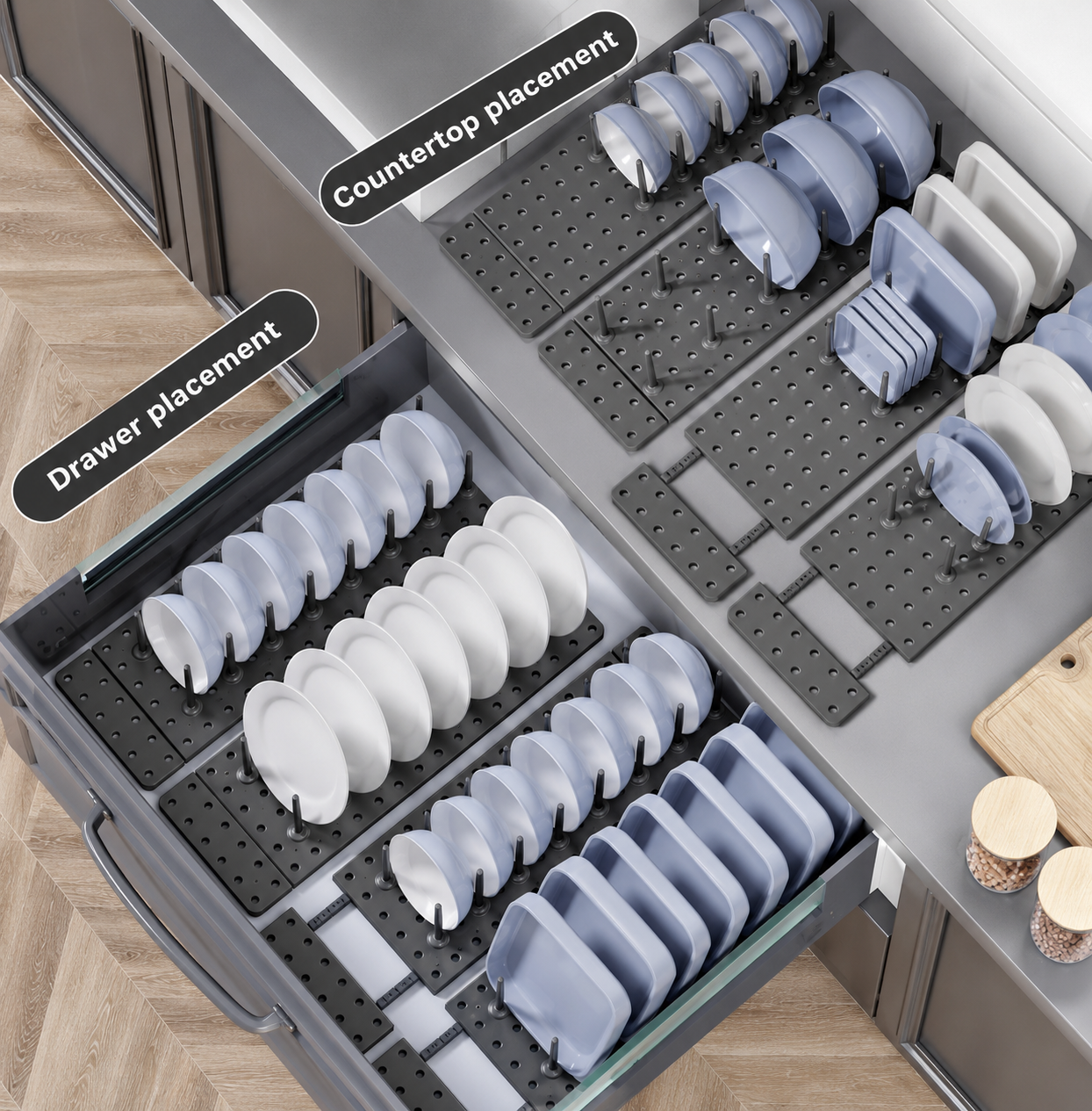 Kitchen Dish Organizer Rack
