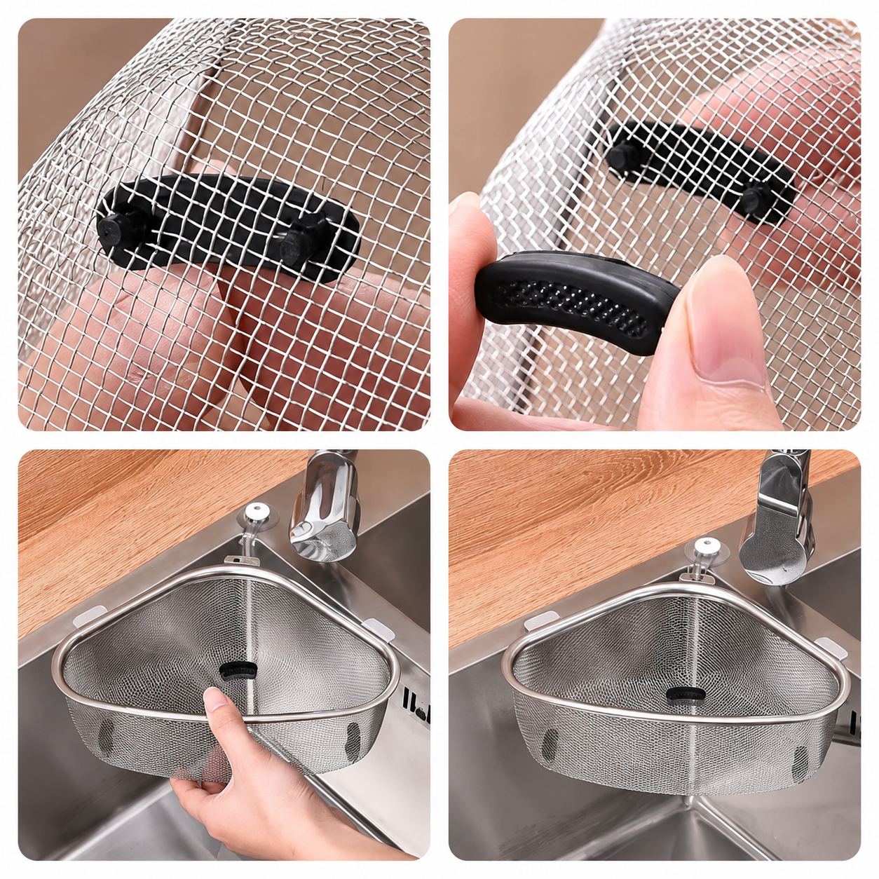 Stainless Steel Sink Corner Strainer