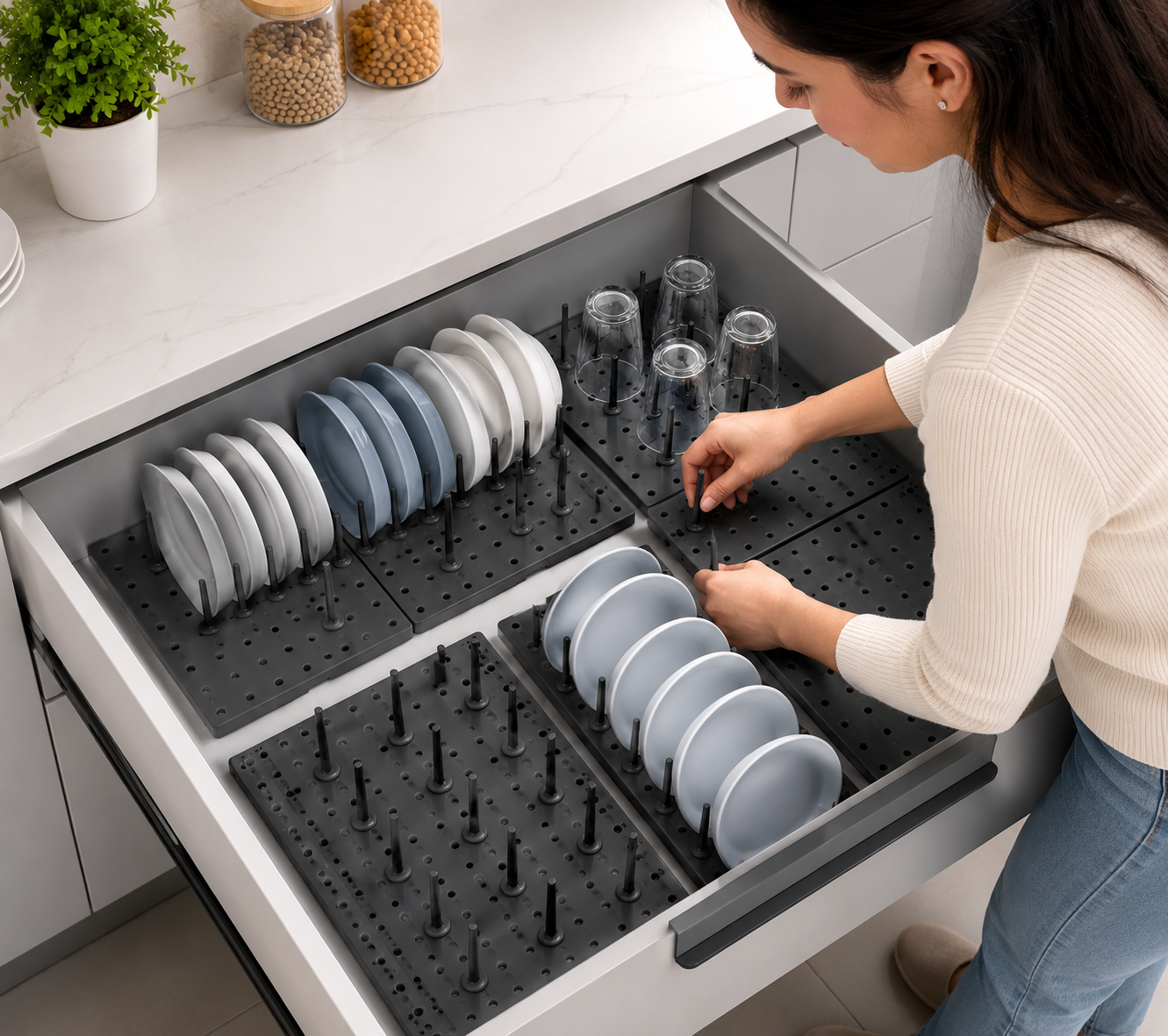 Kitchen Dish Organizer Rack